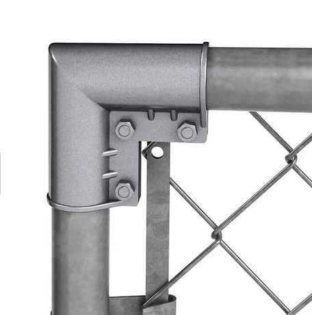 Dailydanny Chain Link Fence Gate Corner 1 3/8"" x 1 3/8"" Aluminum Gate Corner Gate Elbow, 4 Pack (Silver) - Image 3